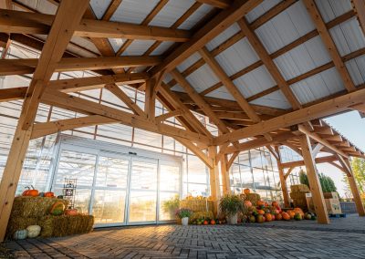 Inside view of the Van Der Meer Garden center early morning. Île-des-Chênes, Manitoba.